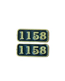 4S-517-CNP3 00 Gauge 517 Spares - Cab Number Plate 3, 1158 (Pair)