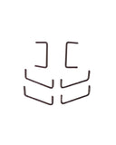 4P-004-ERSM 00 Gauge Spares Autocoach - Complete End Rail Set - 007 Maroon