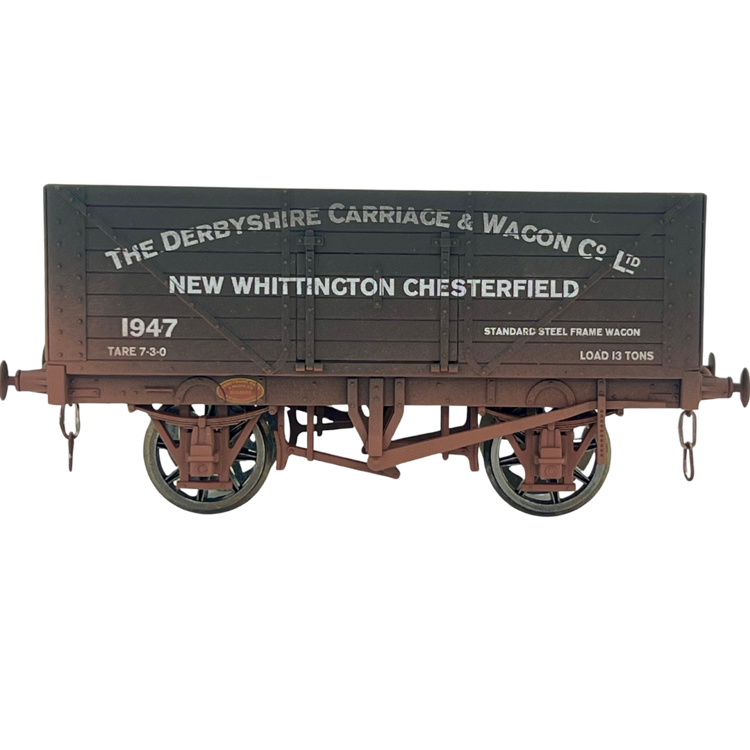 7F-080-022W O Gauge 8 Plank Derbyshire Carriage & Wagon Works 1947 Weathered