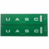 4F-028-225 OO Gauge 40ft High Cube C'tnr UASC Twin Pack