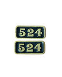 4S-517-CNP2 00 Gauge 517 Spares - Cab Number Plate 2, 524 (Pair)