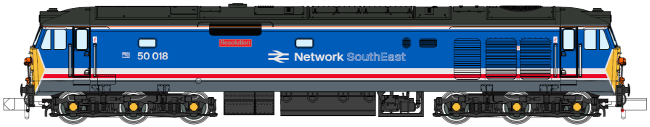 2D-002-007S N Gauge Class 50 Resolution 50018 Late NSE Refurbished DCC Sound Fitted