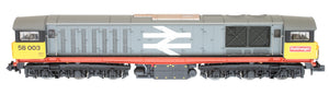 2D-058-001D N Gauge Class 58 Railfreight Original Red Stripe 58003 DCC Fitted