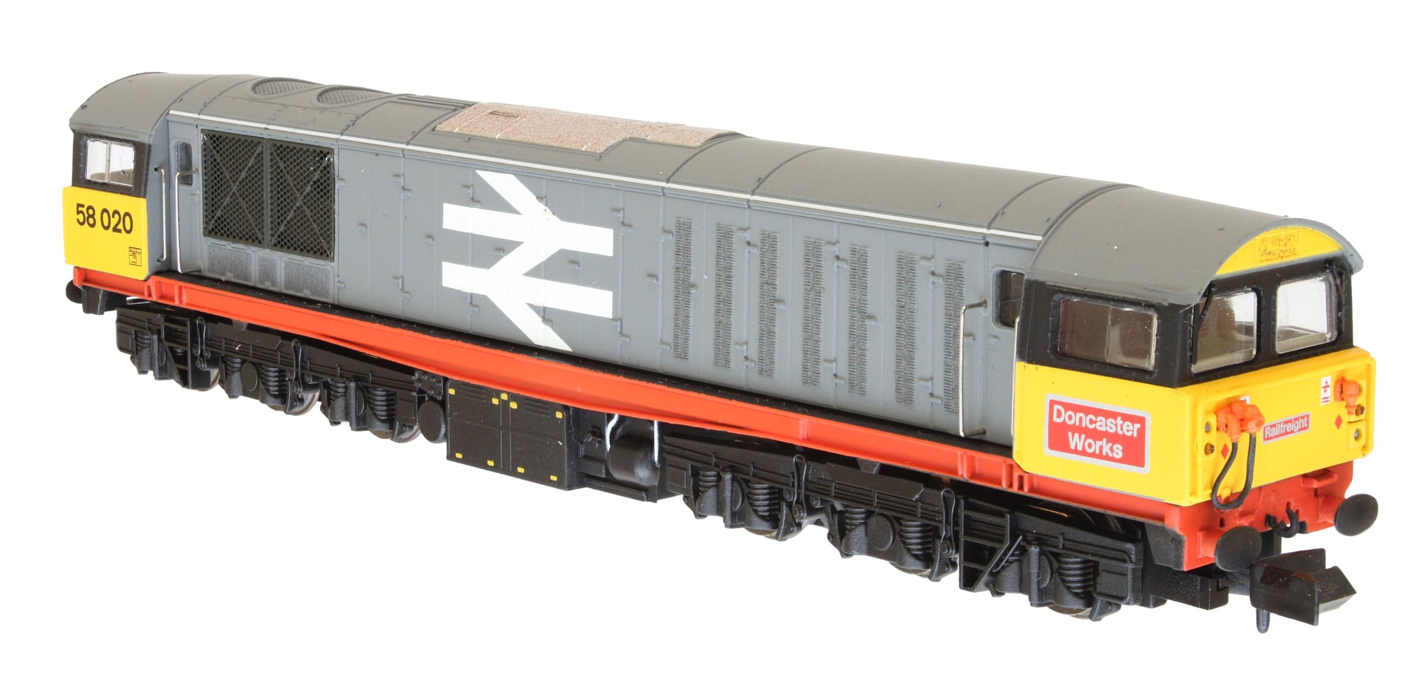 2D-058-002 N Gauge Class 58 Railfreight Revised Front Logo Red Stripe 58020