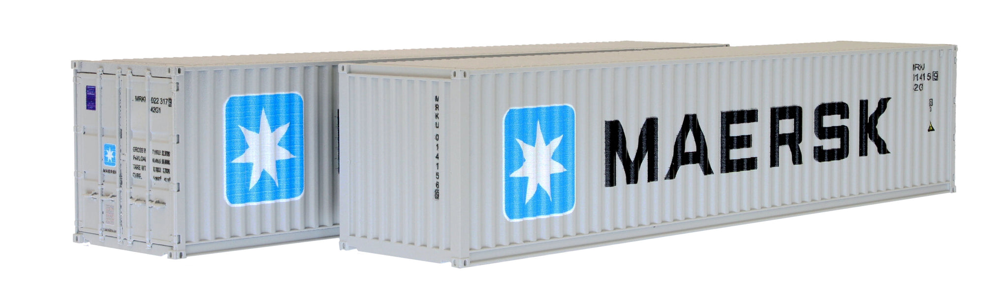 4F-028-108 OO Gauge Container 40FT Maersk Twin Pack MRUK 0141156-9 / 022317-9