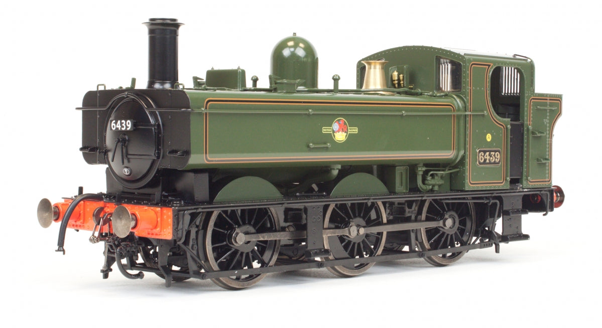 7S-024-004 O Gauge Class 64xx Pannier 6439 BR Late Crest Lined Green