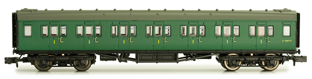 2P-012-304 N Gauge Maunsell Coach First Class BR Southern Region Green 7367